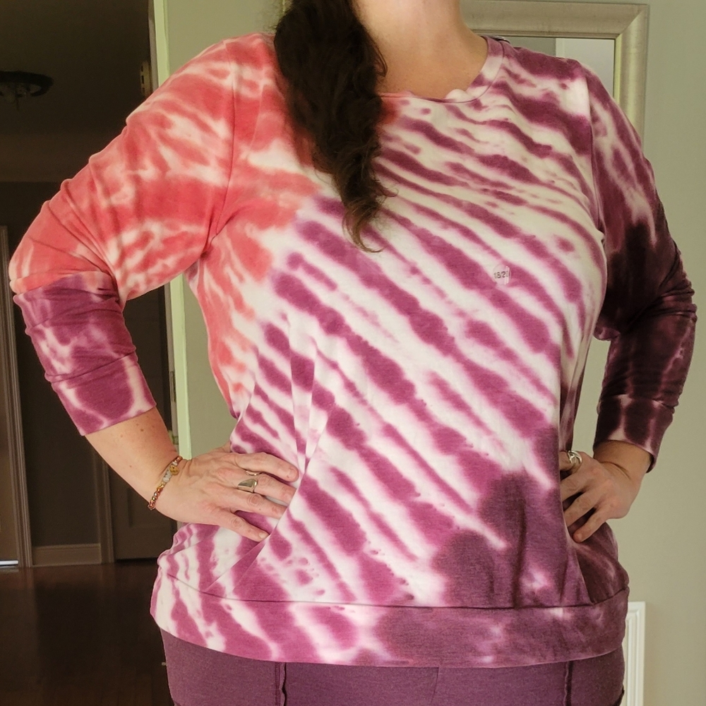 NWT Lane Bryant Livi French Terry Activewear Tie Dye Sweatshirt Plus Size 18/20